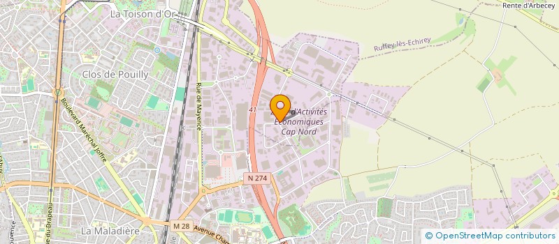 localisation de l'entreprise A.D.C.O. à DIJON