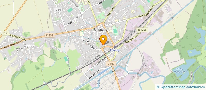 localisation de l'entreprise A.D.D. à CHAUNY