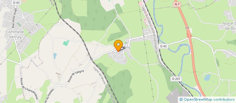 localisation de l'entreprise A.D.E.  PARIGNY