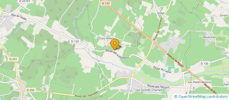 localisation de l'entreprise A D E CONSEILS  TEUILLAC