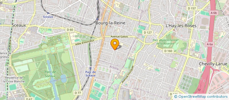 localisation de l'entreprise A.D.E.D. à BOURG-LA-REINE