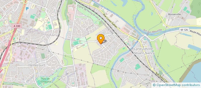 localisation de l'entreprise A.D.E.F. ( ASSOCIATION DE DEFENSE DE L'ENVIRONNEMENT DES 5 FONTAINES )  LANEUVEVILLE-DEVANT-NANCY