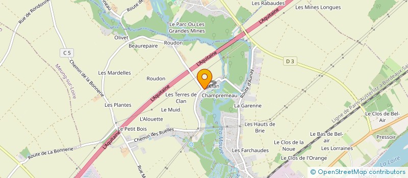 localisation de l'entreprise A.D.E.L CHARPENTE à MEUNG-SUR-LOIRE