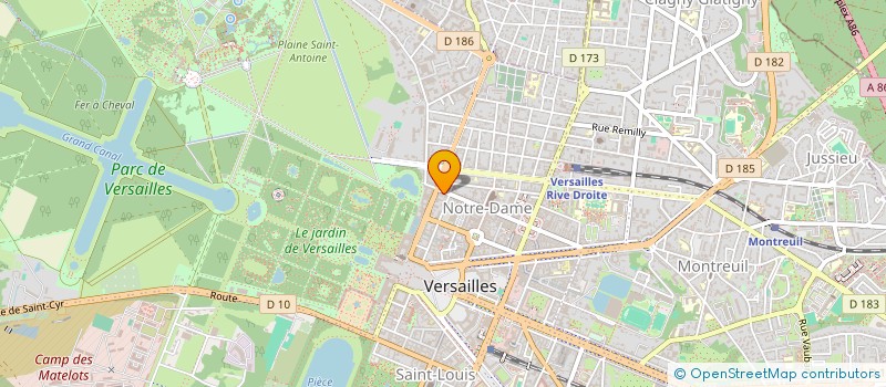 localisation de l'entreprise A.D.E.R. à VERSAILLES