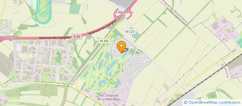 localisation de l'entreprise A.D.F.  LA WANTZENAU