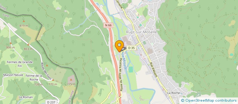 localisation de l'entreprise A.D.F.  RUPT-SUR-MOSELLE