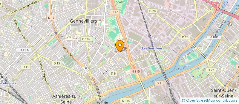 localisation de l'entreprise A.D.F SERVICES à GENNEVILLIERS
