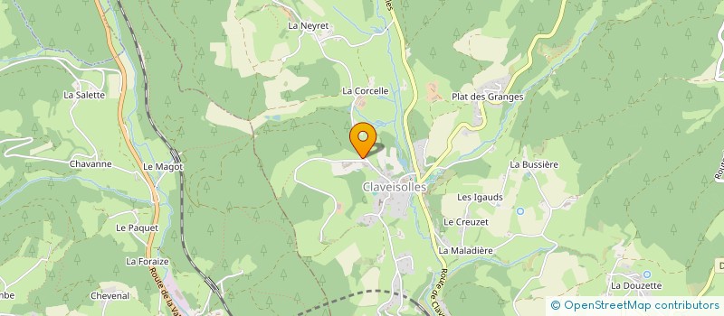 localisation de l'entreprise A.D FORET  CLAVEISOLLES