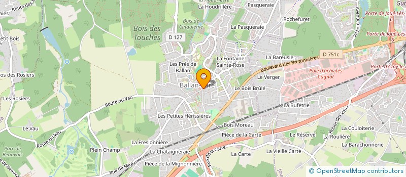 localisation de l'entreprise A.D.G.  BALLAN-MIRE