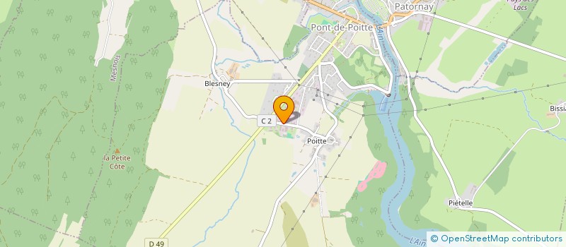 localisation de l'entreprise A.D.G. à PONT-DE-POITTE