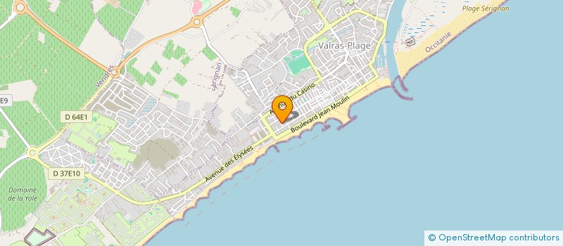 localisation de l'entreprise A D G  VALRAS-PLAGE