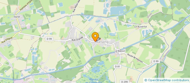 localisation de l'entreprise A D GELEC  WARLAING