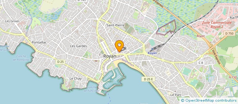 localisation de l'entreprise A.D.H. FRANCE   ACTIONS POUR LE DEVELOPPEMENT HUMAIN EN AFRIQUE  ROYAN