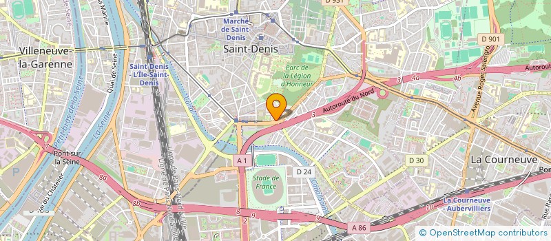 localisation de l'entreprise A.D.H.O.C.T. 93 à SAINT-DENIS