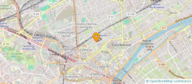 localisation de l'entreprise A.D.I à COURBEVOIE