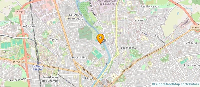 localisation de l'entreprise A.D.I.  LE MANS