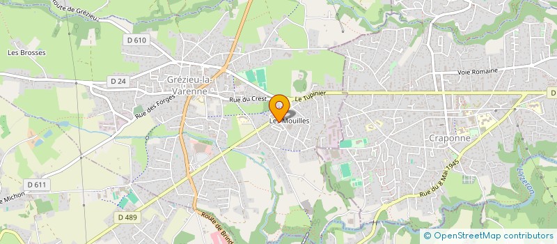 localisation de l'entreprise A.D.INVESTISSEMENTS à GREZIEU-LA-VARENNE