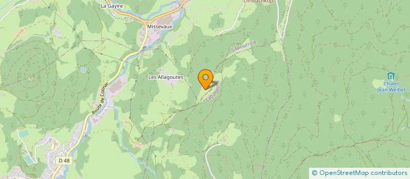 localisation de l'entreprise A.D.J.  LAPOUTROIE