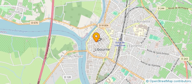 localisation de l'entreprise A.D.K.  LIBOURNE