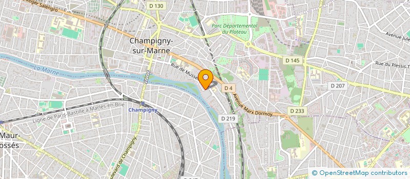 localisation de l'entreprise A.D.K. à CHAMPIGNY-SUR-MARNE
