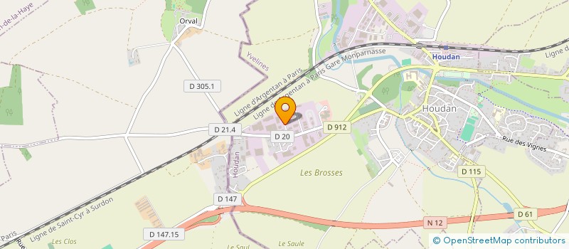 localisation de l'entreprise A.D.L.T. à HOUDAN