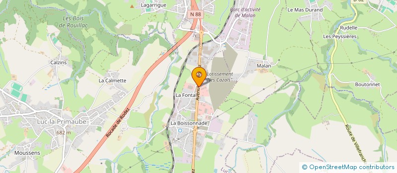 localisation de l'entreprise A.D.L.T.P. 12 à MONTAUBAN