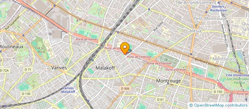 localisation de l'entreprise A.D.M. à MALAKOFF
