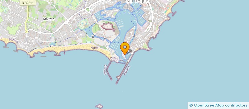 localisation de l'entreprise A.D.M.  AGDE