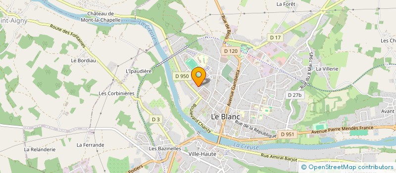 localisation de l'entreprise A.D.M à LE BLANC