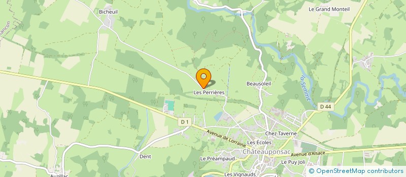 localisation de l'entreprise A.D.M.G. à CHATEAUPONSAC