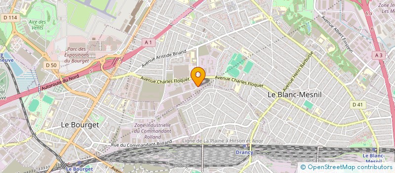 localisation de l'entreprise A.D.M RENOV à LE BLANC-MESNIL