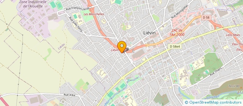 localisation de l'entreprise A.D.N à LIEVIN
