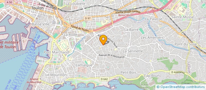 localisation de l'entreprise A D N AUTOUR DU NET à TOULON