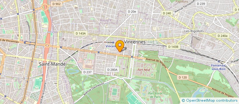 localisation de l'entreprise A D N SHOP à VINCENNES