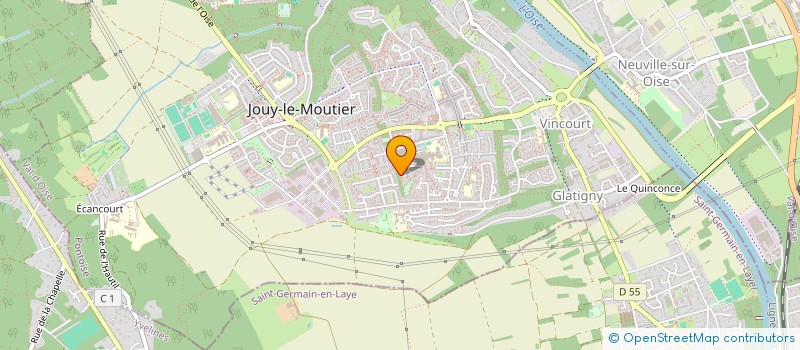 localisation de l'entreprise A.D.O  JOUY-LE-MOUTIER