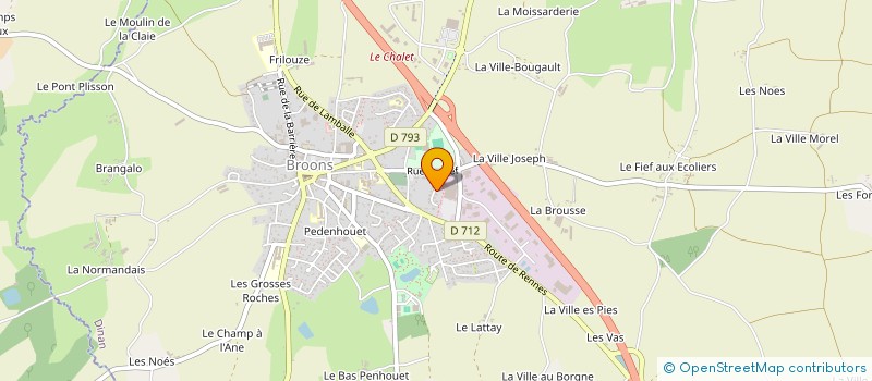 localisation de l'entreprise A.D.O.M. : ASSOCIATION D'ORGANISATION DE MANIFESTATIONS  BROONS