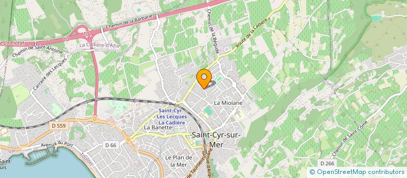 localisation de l'entreprise A.D.P DU VAR AIDE AU DEVELOPPEMENT DES PERFORMANCES DU VAR à SAINT-CYR-SUR-MER