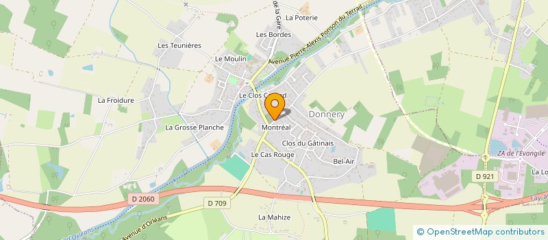 localisation de l'entreprise A & D PLOMBERIE à DONNERY
