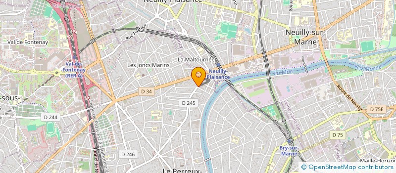 localisation de l'entreprise A.D.R.  LE PERREUX-SUR-MARNE