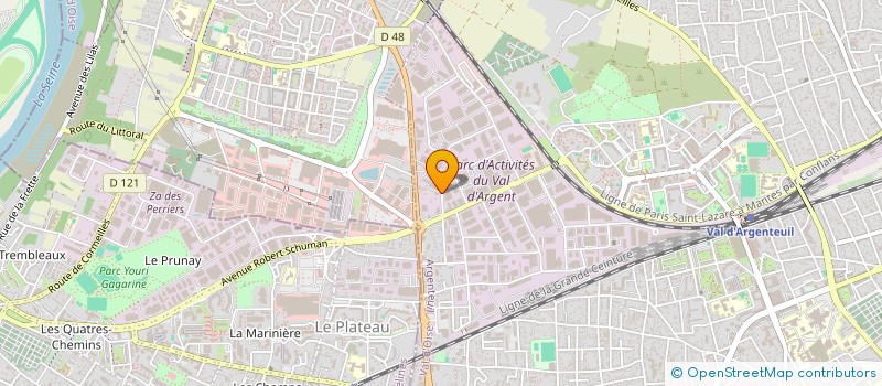 localisation de l'entreprise A.D.S.  ARGENTEUIL