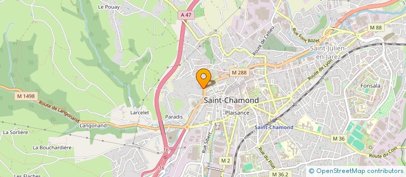 localisation de l'entreprise A.D.S CARROSSERIE  SAINT-CHAMOND