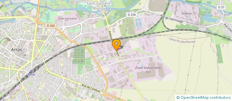 localisation de l'entreprise A.D.S.I.  SAINT-LAURENT-BLANGY
