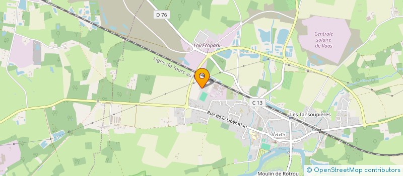 localisation de l'entreprise A.D.S.M.  VAAS