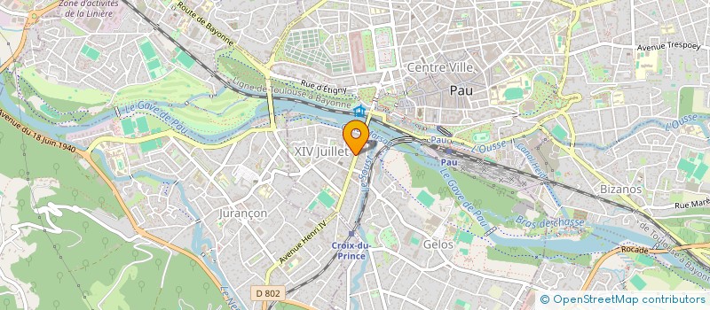 localisation de l'entreprise A D SERVICE à PAU