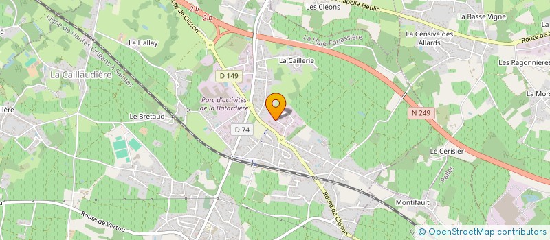 localisation de l'entreprise A.D. STAND  LA HAIE-FOUASSIERE