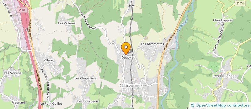 localisation de l'entreprise A.D.T. à CHARVONNEX