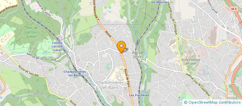 localisation de l'entreprise A.D.TERRASSES à CHARBONNIERES-LES-BAINS