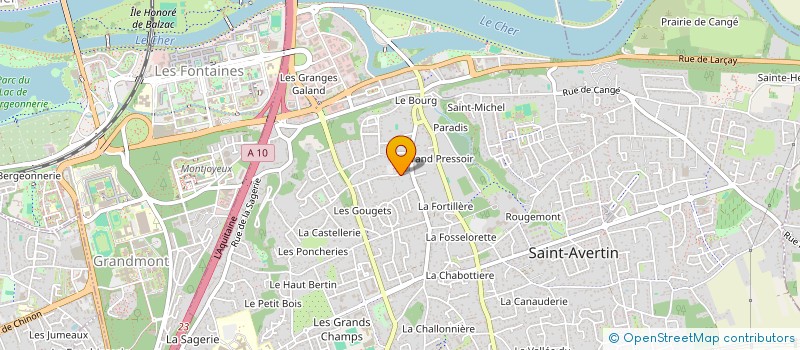 localisation de l'entreprise A.D.X.2  SAINT-AVERTIN