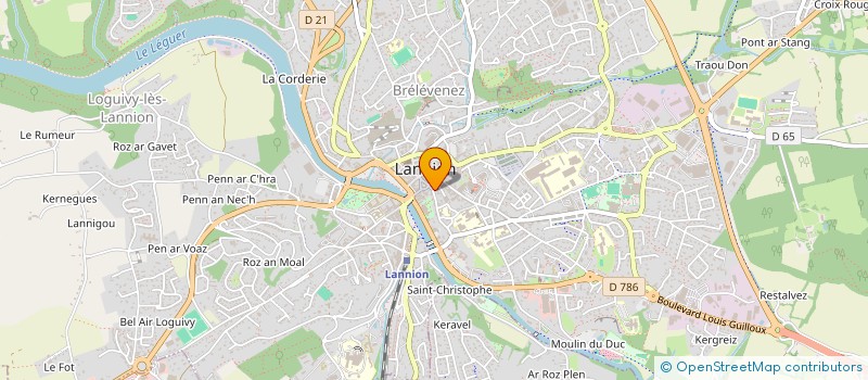 localisation de l'entreprise A. DANIELLOU & P.RUCHON à LANNION