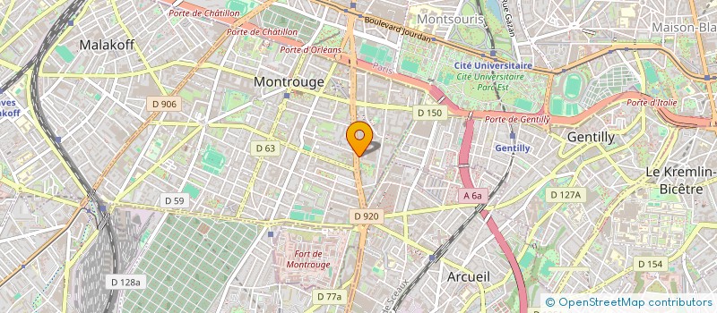 localisation de l'entreprise A.DE.BAT à MONTROUGE